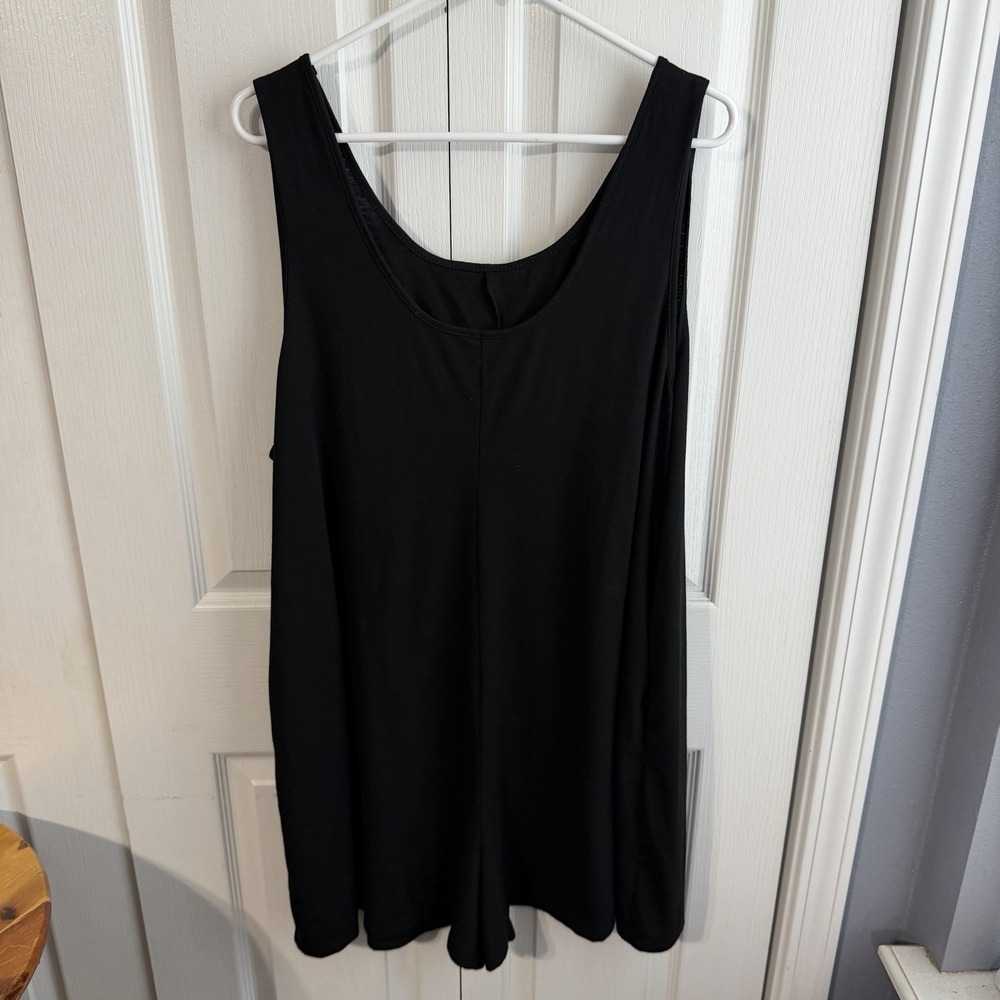 SHEIN Black Romper With Pockets Women's Size 4X Travel Minimalist Preppy Comfy